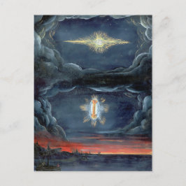 ヴィンテージ彗星ブックイラストレーションペルティカ ポストカード