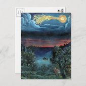 ヴィンテージ彗星ブックイラストレーションマイル ポストカード (正面/裏面)