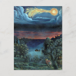 ヴィンテージ彗星ブックイラストレーションマイル ポストカード