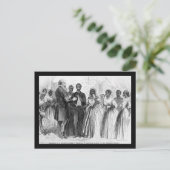 ヴィンテージ彩色軍人の結婚 ポストカード (スタンド正面)