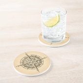 ヴィンテージ彫りコンパスバラ コースター (側面)