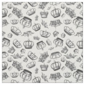 ヴィンテージ彫り王室のクラウン ファブリック (見本)