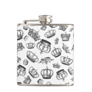 ヴィンテージ彫り王室のクラウン フラスク