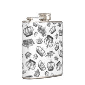 ヴィンテージ彫り王室のクラウン フラスク (右)