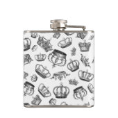 ヴィンテージ彫り王室のクラウン フラスク (裏面)