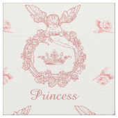 ヴィンテージ彫刻プリンセスクラウンとエンジェル ファブリック (クローズアップ)