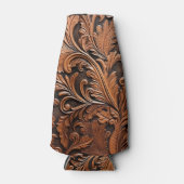 ヴィンテージ彫刻革 ボトルクーラー (正面)