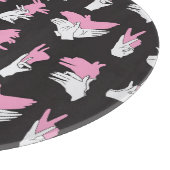 ヴィンテージ影の手のパターンデザイン カッティングボード (角)