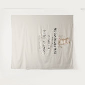 ヴィンテージ待ちシャワー背景 タペストリー (正面(横))