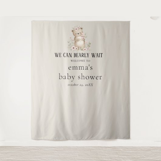 ヴィンテージ待ちシャワー背景 タペストリー (正面)