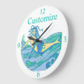 ヴィンテージ待ちマーメイドサンダー_コーブ ラージ壁時計 (傾斜)