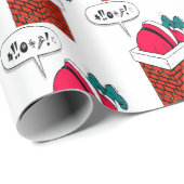 ヴィンテージ得サンタが煙突に詰まった ラッピングペーパー (ロールコーナー)