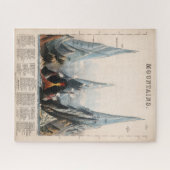 ヴィンテージ復元された山の高さインフォグラフィック, 1850 ジグソーパズル (横)