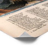 ヴィンテージ復元された山の高さインフォグラフィック, 1850 ポスター (角)