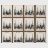 ヴィンテージ復元された山の高さインフォグラフィック, 1850 ラッピングペーパー (フラット)