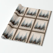 ヴィンテージ復元された山の高さインフォグラフィック, 1850 ラッピングペーパー (アンロールド)