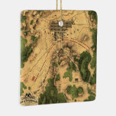 ヴィンテージ復元ゲチスバーグの戦いの地図、クリスマス セラミックオーナメント (右)