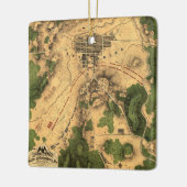 ヴィンテージ復元ゲチスバーグの戦いの地図、クリスマス セラミックオーナメント (左)