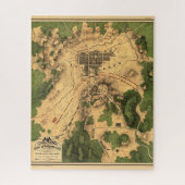 ヴィンテージ復元ゲチスバーグの戦いの地図， 1863 ジグソーパズル (縦)