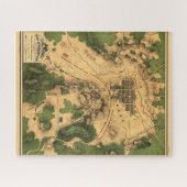 ヴィンテージ復元ゲチスバーグの戦いの地図， 1863 ジグソーパズル (横)