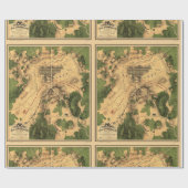 ヴィンテージ復元ゲチスバーグの戦いの地図， 1863 ラッピングペーパー (フラット)