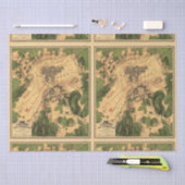 ヴィンテージ復元ゲチスバーグ戦闘地図,デコページ 薄葉紙 (クラフト)