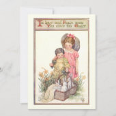 ヴィンテージ復活祭と平和メッセージ シーズンカード (正面)