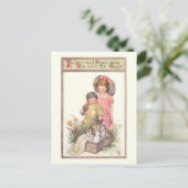 ヴィンテージ復活祭と平和メッセージ ポストカード (スタンド正面)