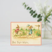 ヴィンテージ復活祭と羊 ポストカード (スタンド正面)