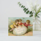 ヴィンテージ復活祭の子供 ポストカード (スタンド正面)