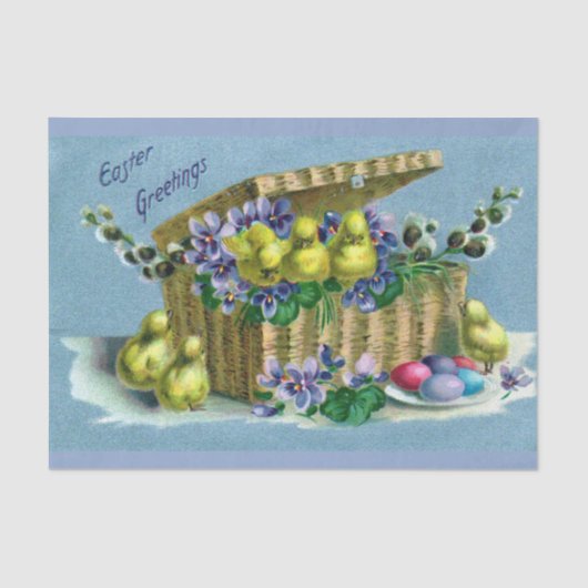 ヴィンテージ復活祭デコップクラフト 薄葉紙 (正面)