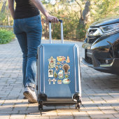 ヴィンテージ復活祭バニーの子ども動物がアートを超える シール (スーツケースインサイチュ)