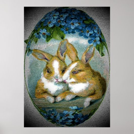 ヴィンテージ復活祭バニーテクスチャード画像, ZSSG ポスター (正面)