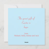 ヴィンテージ復活祭 シーズンカード (裏面)