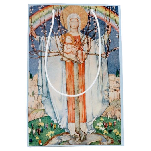 ヴィンテージ復活祭 ミディアムペーパーバッグ (正面)