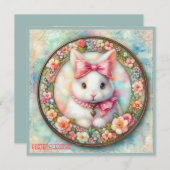 ヴィンテージ復活祭～復活祭あいさつ～バニー～ シーズンカード (正面/裏面)