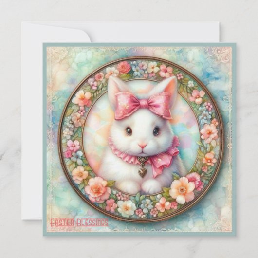 ヴィンテージ復活祭～復活祭あいさつ～バニー～ シーズンカード (正面)