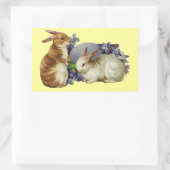 ヴィンテージ復活祭 長方形シール (バッグ)