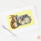 ヴィンテージ復活祭 長方形シール (封筒)