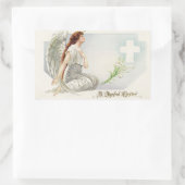 ヴィンテージ復活祭 長方形シール (バッグ)