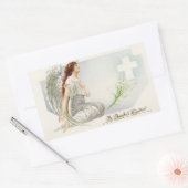 ヴィンテージ復活祭 長方形シール (封筒)