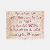 ヴィンテージ心地よい:すべての物事は一緒にVerse フリースブランケット (正面(横))