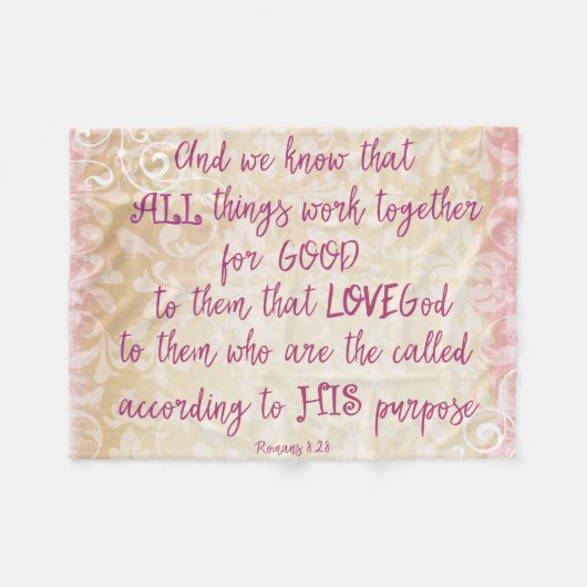 ヴィンテージ心地よい：すべての物事は一緒にVerse フリースブランケット (正面(横))