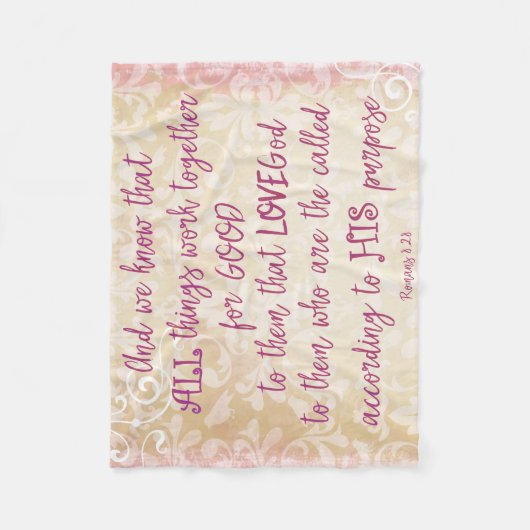 ヴィンテージ心地よい:すべての物事は一緒にVerse フリースブランケット (正面)