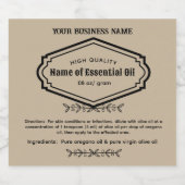 ヴィンテージ必須油薬用ラベル リキュールボトルラベル (シングルラベル)