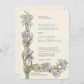 ヴィンテージ忘れの結婚式招待状 招待状 (正面/裏面)