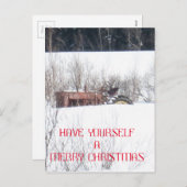 ヴィンテージ忘れトラクトラスクリスマスカード シーズンポストカード (正面/裏面)