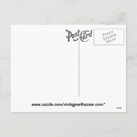 ヴィンテージ忘れメノッツバレンタイン シーズンポストカード (裏面)