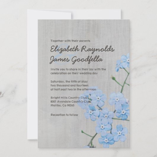 ヴィンテージ忘れメ-結婚式招待状 招待状 (正面)