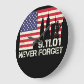 ヴィンテージ忘れ愛国的な ラージ壁時計 (傾斜)